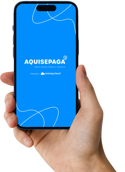Aplicativo mobile AQUISEPAGA em uso